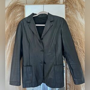 Vintage Genuine Leather blazer, made in Italy